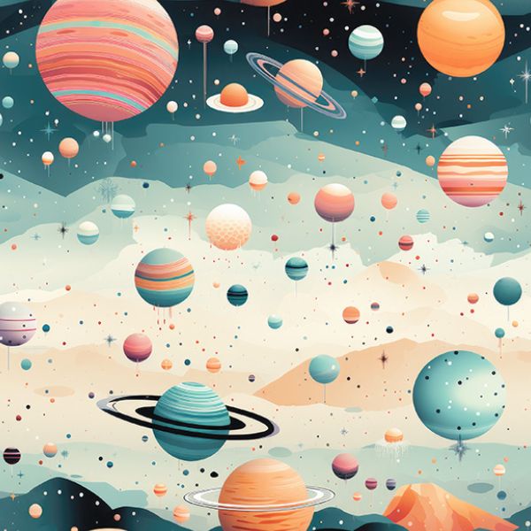Panel med mönster 86 softshelloverall Ayman färgsprakande universum