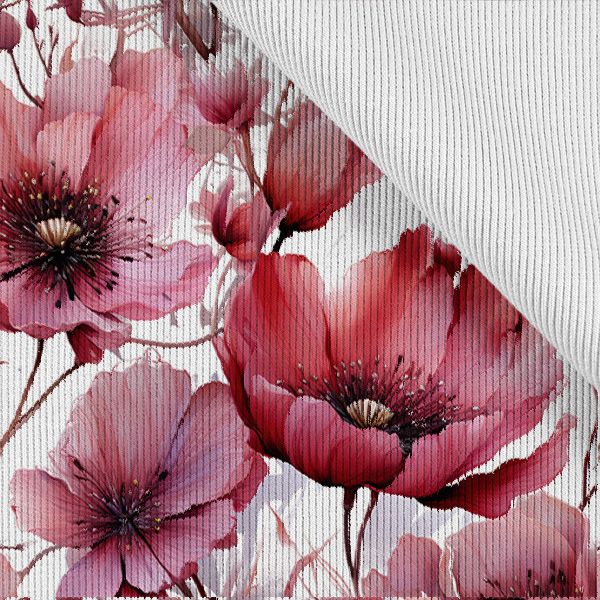 Designat eko-läder med tryck blommor Rosa skönhet