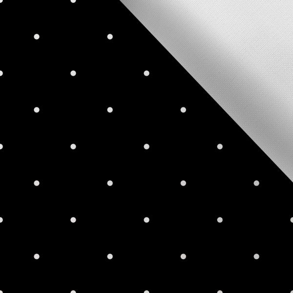 Resårband med tryck 5 cm vita prickar på svart