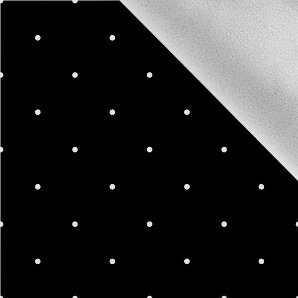 Resårband med tryck 5 cm vita prickar på svart