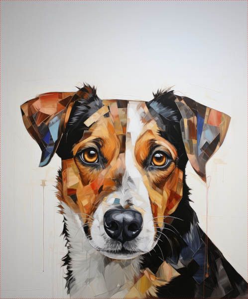 Panel från vattentät polyester 50x50 Jack Russell terrier
