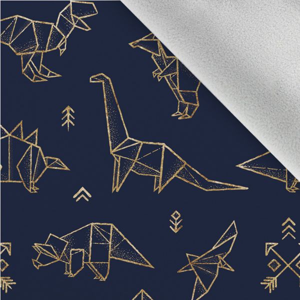 Panel med mönster för softshelljacka geometriska dinosaurier str. 92