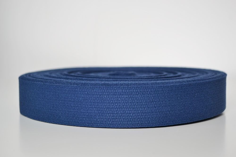 Bomullsband 3 cm blå