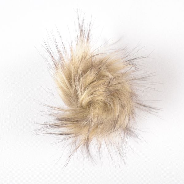Pompon premium från fuskpäls 11-12cm beige hår 