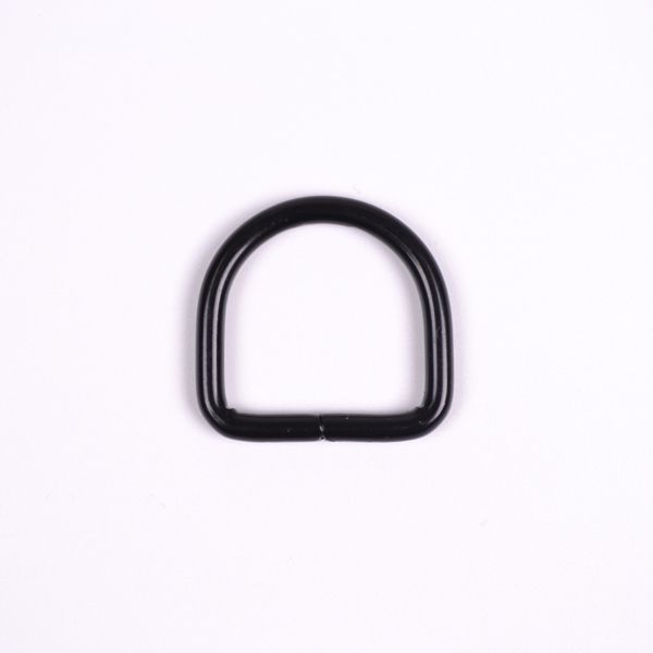 Metall D-ring 32x25 mm svart