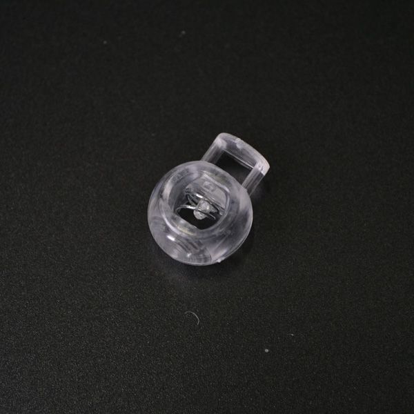Sladdlås plast rund 9 mm transparent - set 10 st