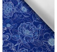 Vattentät polyester TD/NS med tryck blommor blåtryck imitation MAXI mönster