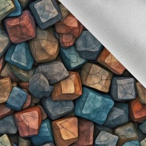 Vinter softshell färgglada stenar 3D