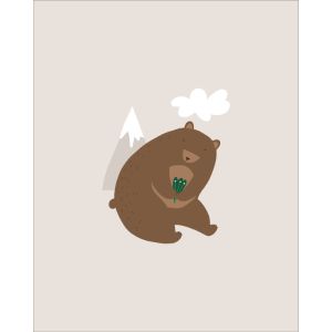 Bomull exklusiv PANEL XL berg menageri björn