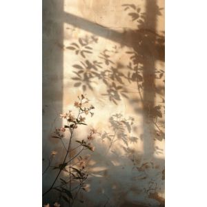 Fotobakgrund 160x265 cm blommor vid solnedgången