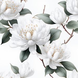 Jersey Takoy vita blommor