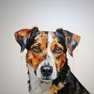 Panel från vattentät polyester 50x50 Jack Russell terrier