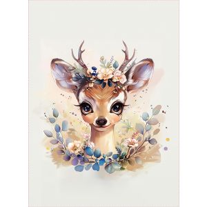 Bomull premium NELA PANEL XL flowers deer