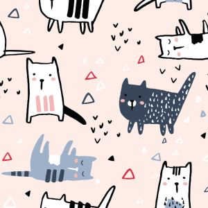 Panel för PUL blöjbyxor Pets katter barntekning