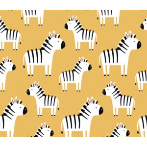 Panel för PUL blöjbyxor zebror senapsgul