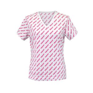 PDF symönster V-ringad T-shirt för kvinnor