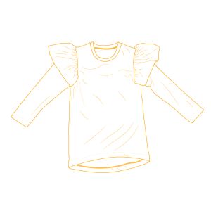 PDF symönster Trikåklänning med volangärmar för tjejer Sophia