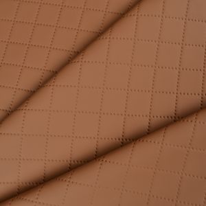 Eko-läder quiltat med varme brun