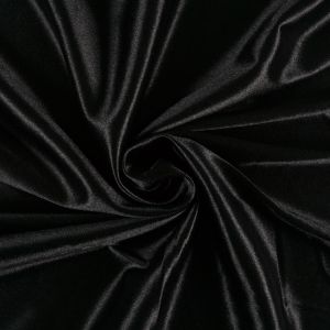Glänsande tyg för baddräkter, träningskläder svart