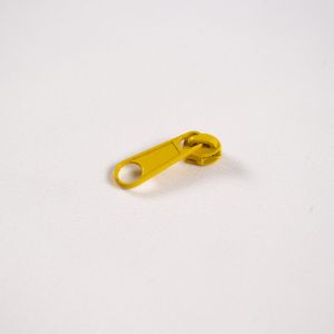 Metall dragkedjalöppare med dragtapp #3mm gul  