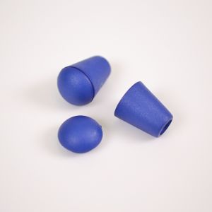 Plast sladdände 4 mm Parisian blue - set 10 st