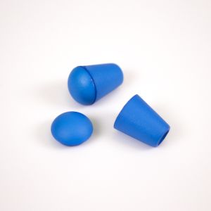 Plast sladdände för snöre 4 mm mörkblå - set 10 st