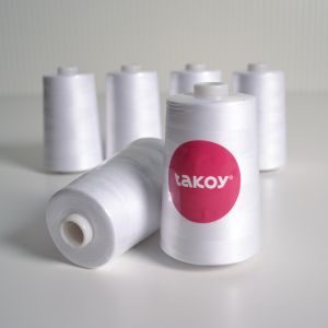 Overlock/coverlock polyester tråd TKY 5000 färg vit
