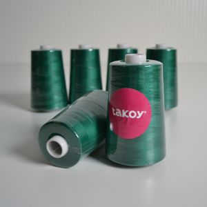 Overlock/coverlock polyester tråd TKY 5000 färg mörkgrön