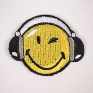 Lapp att stryka fast DJ Smile gul