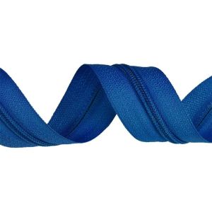Spiraldragkedja metervara #3mm blå utan dragkedjalöppare