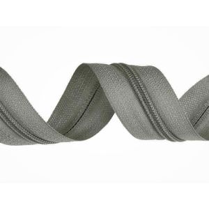 Spiraldragkedja metervara #3mm grå utan dragkedjalöppare